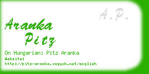 aranka pitz business card